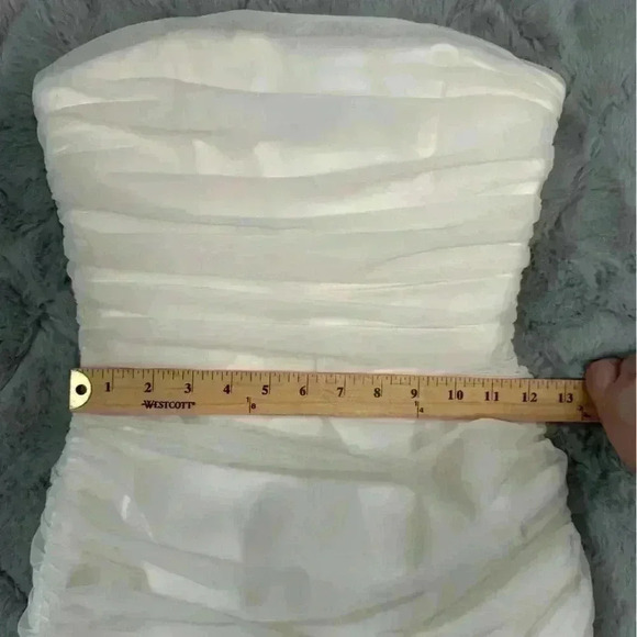 Revolve Majorelle Strapless White Tulle Mini Dress Size XS Party Resortwear - Picture 7 of 14